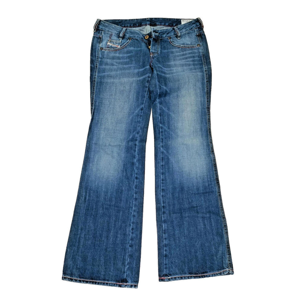 Diesel Jeans Women W30 L32 Blue Ryoth Boot Cut Denim J3